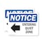 Signmission Entering Quiet Zone (Left Arrow) Sign With Symbol, 5 in W x Rectangle, Vinyl Decal OS-2PACK-NS-D-35-L-12093 - alternate 1